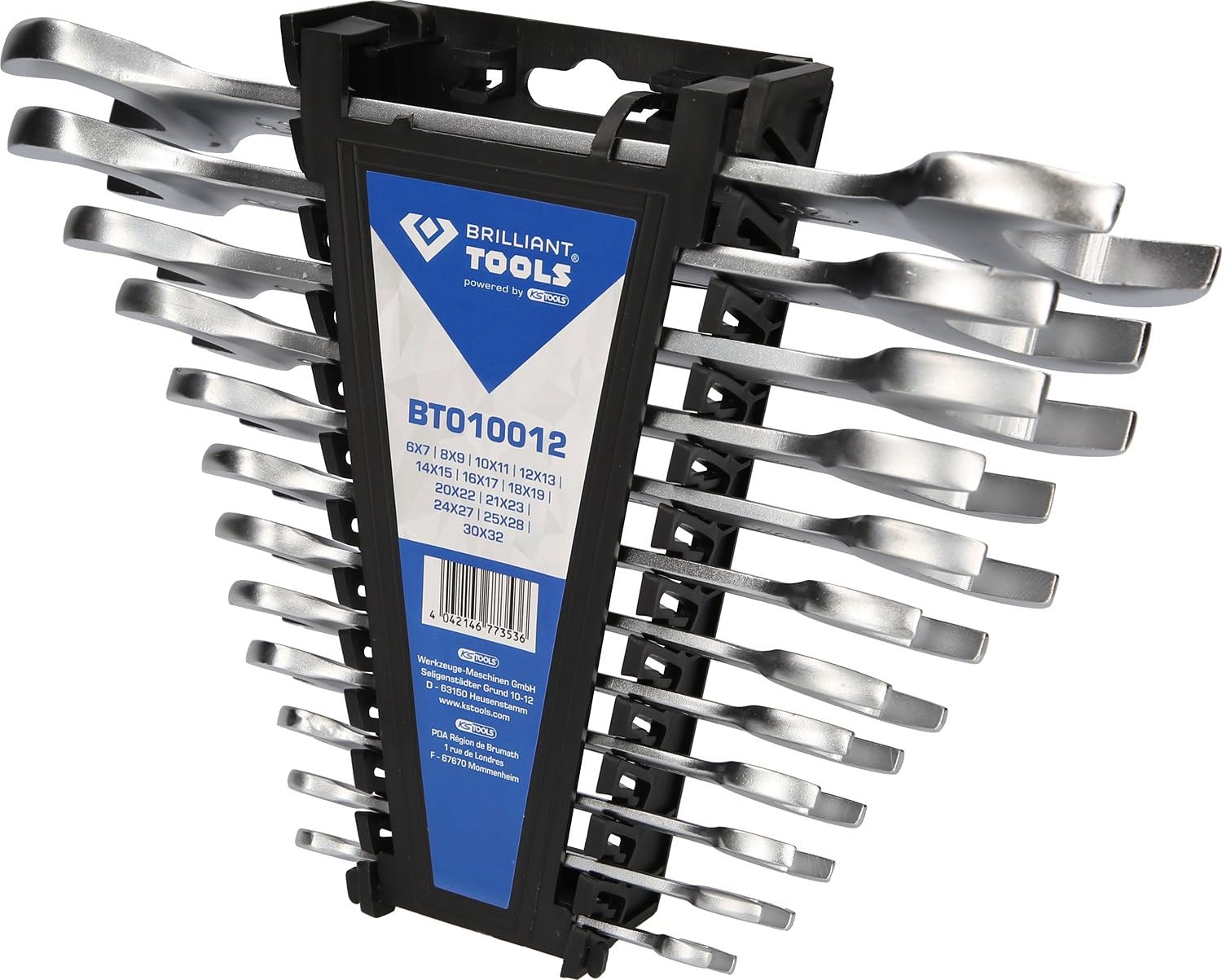 Jeu de clés fourche double Brilliant Tools 12 pièces pour vos travaux de mécanique auto