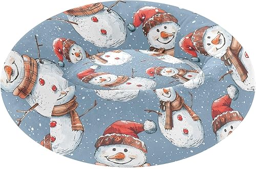 KLL Christmas Snowman Cartoon Cute Warm & Cozy Pet Cat Beds fluffier Kitten Beds for Medium Size Pets Supplies Camas para mascotas Grandes