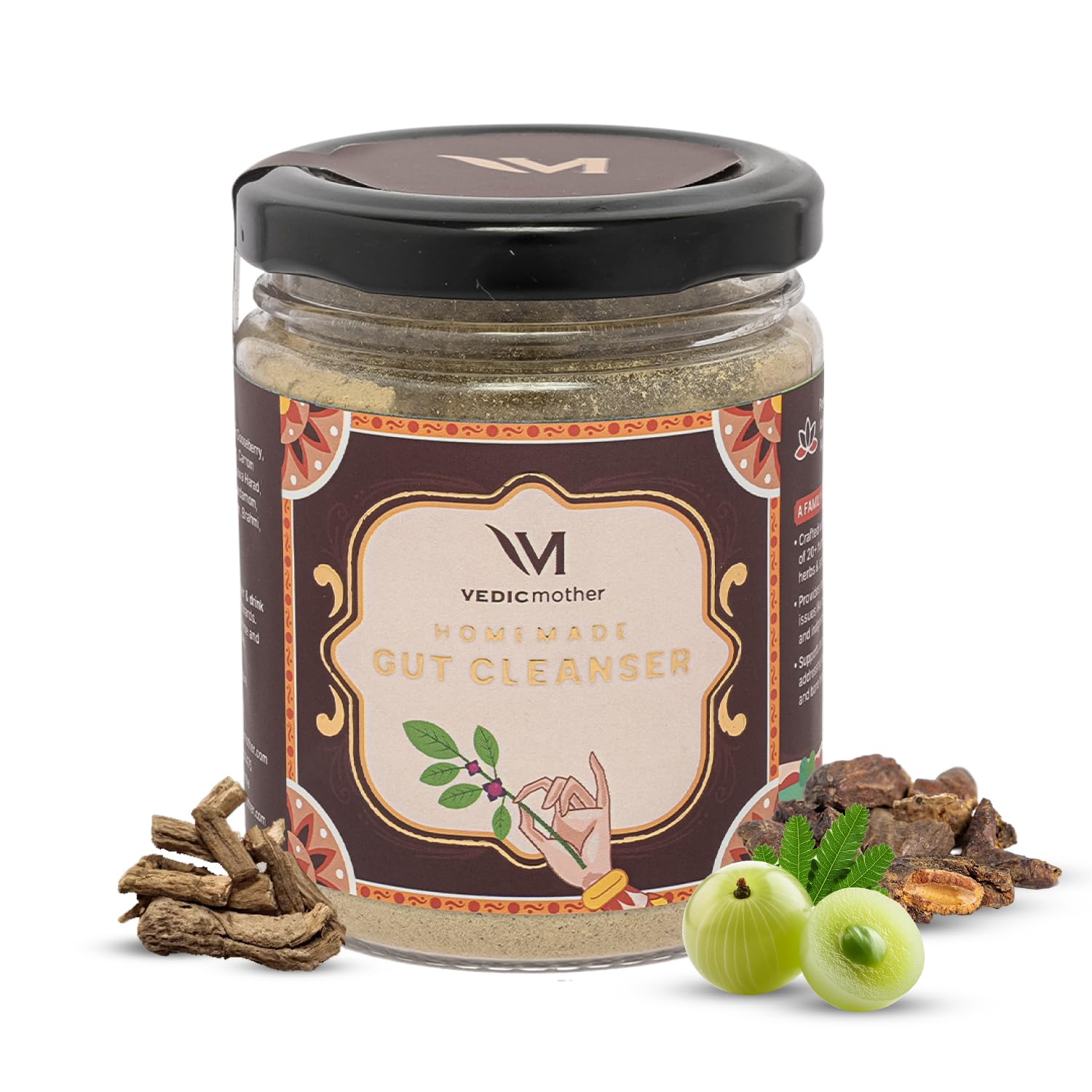 20+ Ayurvedic Herbs Gut Cleanser (100 gm) - Specially Formulated with All Natural Ingredients for Perfectly Clean Skin | Handmade with Love - Gut Health and Constipation