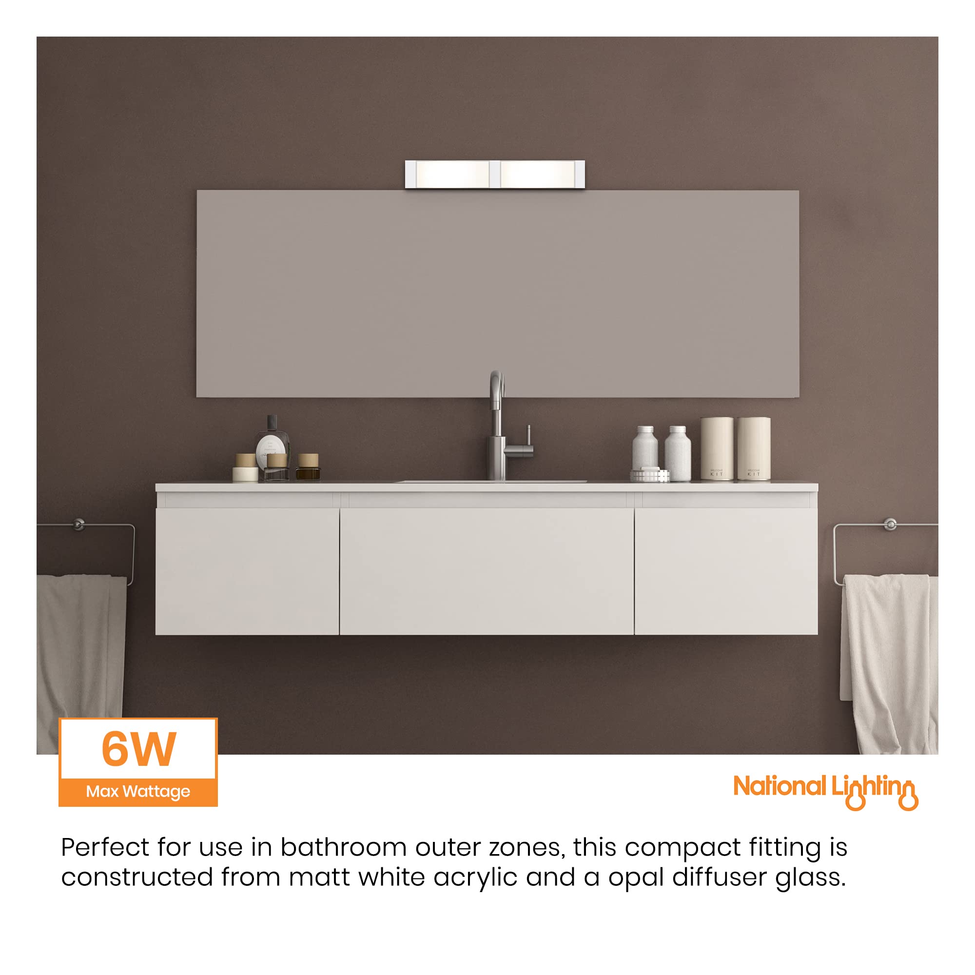 ONAN Bathroom Wall Light IP44 Rated LED Bathroom Shower Room Bathroom