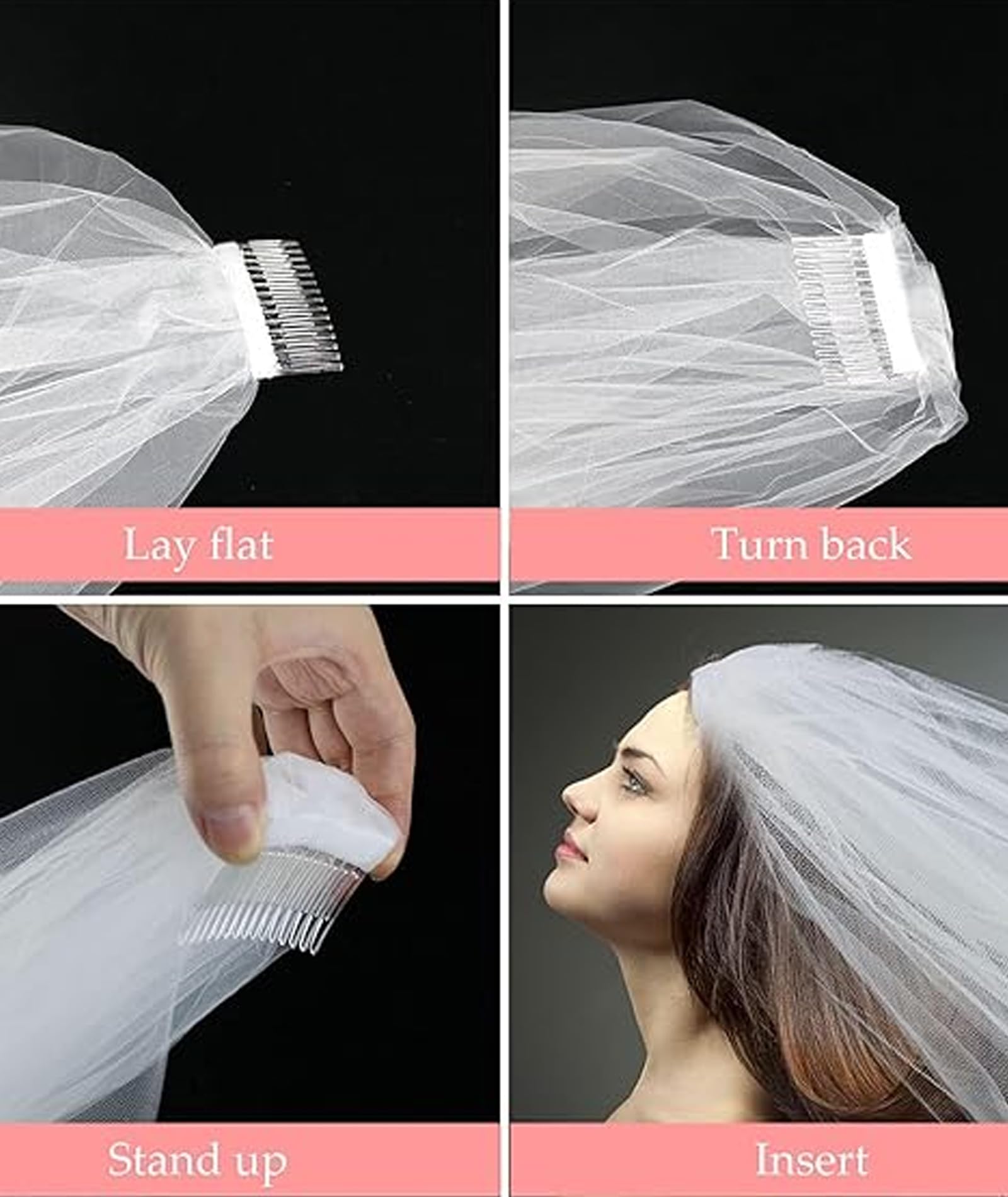Zbdroxygen 3Pcs Bride to Be Veil Set, Bride to Be Decoration, Bride to Be Props Suitable for Bridal Party, Bachelor Party, Wedding Photography Props 1
