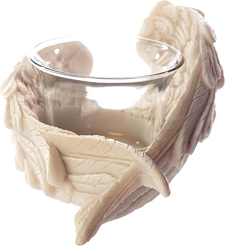 Miniatura 6 de Puckator Angel's Wings - Portavelas votivas y velas votivas, adorno de estante de chimenea de baño, portavelas de cristal, regalos para el hogar