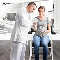 Vista 5 de Adirmed Silla de flebotomía, silla médica ajustable plegable portátil, silla de laboratorio acolchada para dibujo de sangre, ideal para donaciones