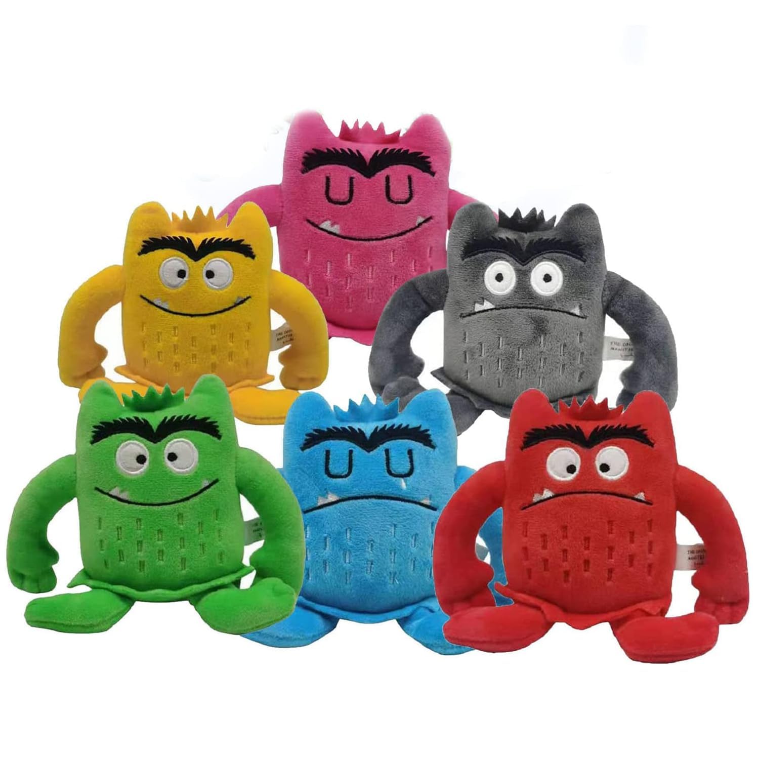 6PCS Monster Plush Toys, My Emotional Little Monster Cartoon Doll