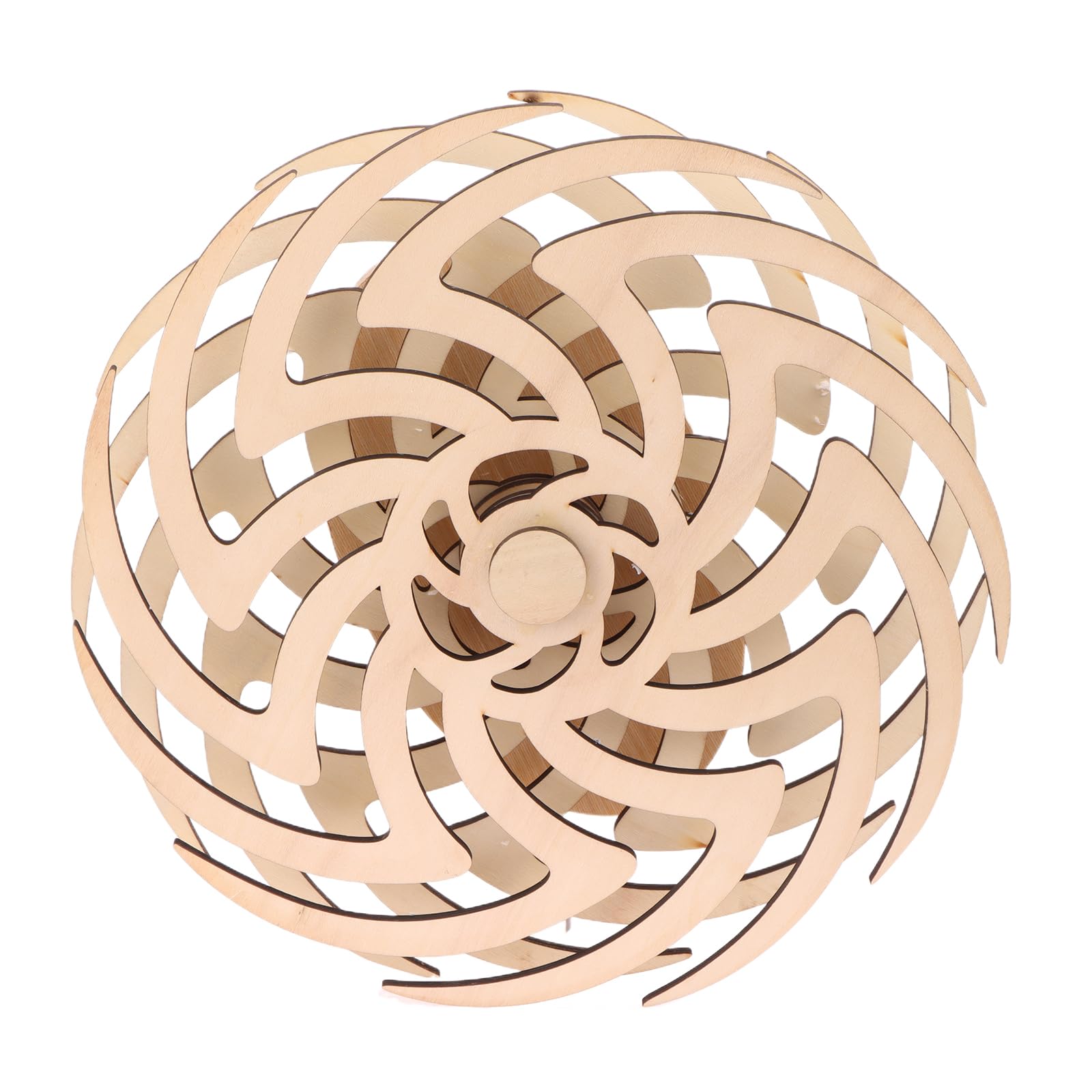 Wind Up to Power Peaceful 'Ripple' Motion, Moving Kinetic Wall Art, Calming Wall Décor Hand Crafted Wood for Living Room, Office, Bedroom