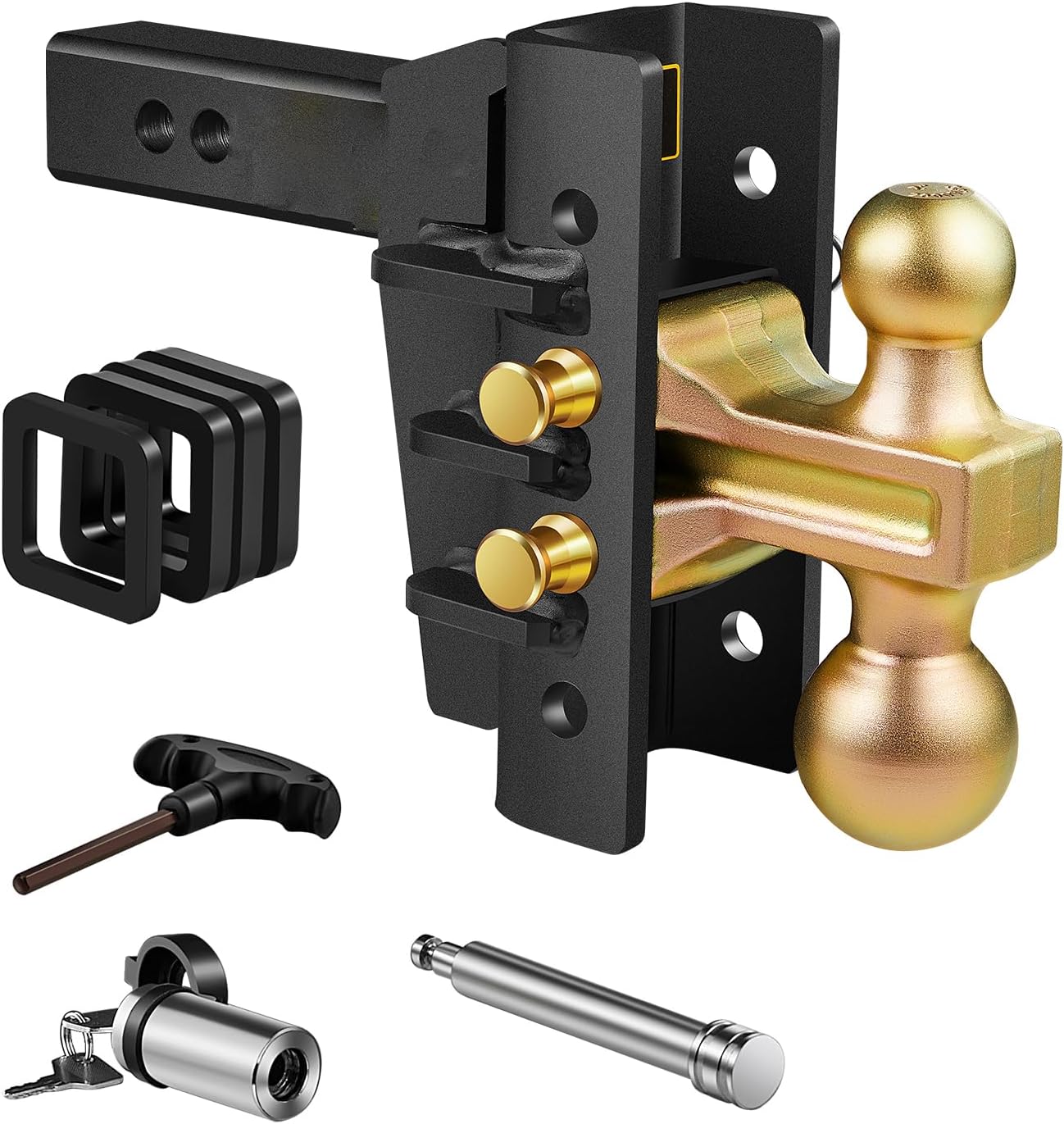 Trailer Hitch,6 Inch Adjustable Drop Hitch,Fits 2 Inch Receiver, 25,000 Lbs Gtw