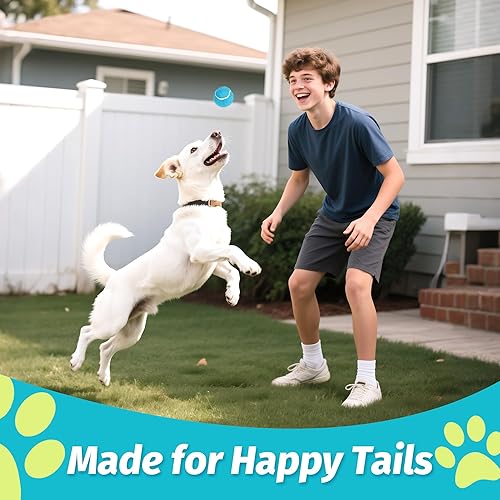 Miniatura 5 de Prime Pets Squeaky - Pelotas de tenis para perros, paquete de 12, pelotas de tenis duraderas de alto rebote de 2.5 pulgadas para perros, pelota de