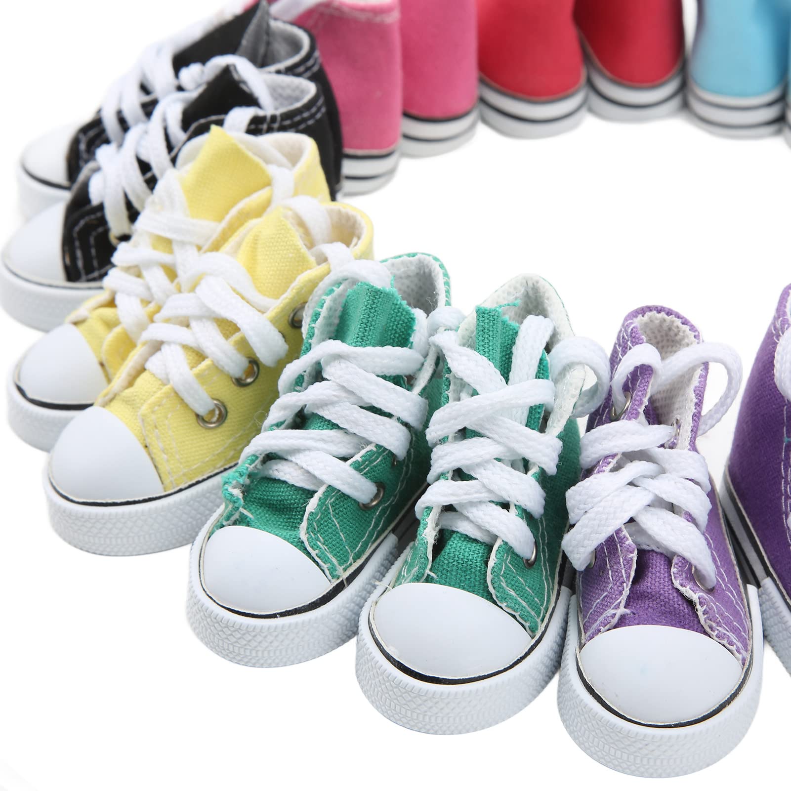 10 Paar Puppenschuhe, 3 Zoll, Puppen-Leinwandschuhe für 60 Cm Große Puppen, 1/3 BJD-Puppenschuhe, Zubehör