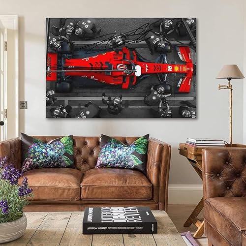 Miniatura 5 de YiYLunneo Charles Leclerc - Póster de Fórmula 1 de Fórmula 1 para habitación, lienzo estético, arte de pared, decoración de dormitorio, 16 x 24