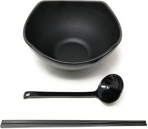 TJ Global Juego de cuencos de sopa de fideos japoneses de melamina de 56 onzas de plástico duro para fideos asiáticos Udon Soba Pho - 8.27 x 4.72