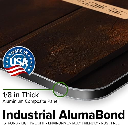 Miniatura 907 de My Sign Center - Letrero personalizado, 11 colores de fuente, 13 estilos de fuente, 4 opciones de agujero, 22 tamaños, 8 x 32 pulgadas, sin óxido,