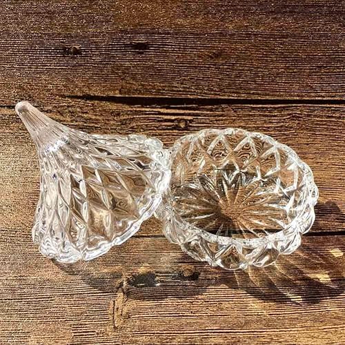 Miniatura 4 de Urchart Caja de azúcar con forma de corazón de cristal, tarro de chocolate, joyería para anillo de propuesta de matrimonio (caja para Hersheys Kiss)