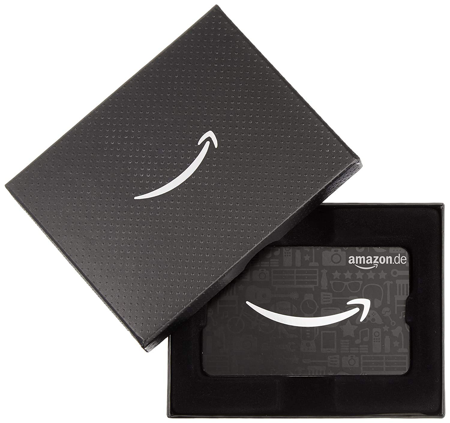 Amazon.de Geschenkkarte in Geschenkbox (Amazon Lächeln)