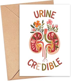 Lindsay68 Urine Credible! Card - Thank You Card For Nurse And Doctor Nephrologist - Thank You Kidney Donor Gift - Nephrologist Appreciation Day Gift - Surgeon Thanks Gifts