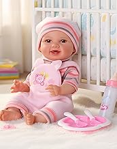 BABESIDE Baby Doll Girl - 12-Inch Realistic Baby Dolls with Magic Feeding Bottle Real Life Vinyl Toy Gift for 3+ 4 5 6 Years, Ideal for Birthday, Pretend Play, Christmas