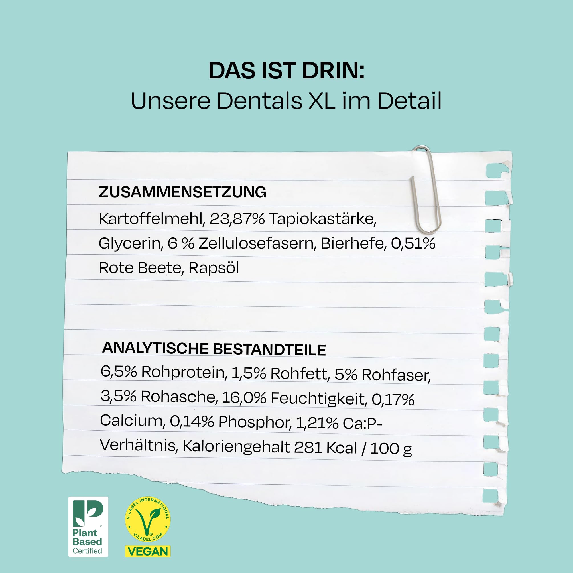 VEGDOG Dentals XL hypoallergene Kausticks für große Hunde (12 x 100 g) | fettarmer Kauspaß für gesunde Zähne | Zahnpflege für Allergiker mit Kartoffel und Tapioka