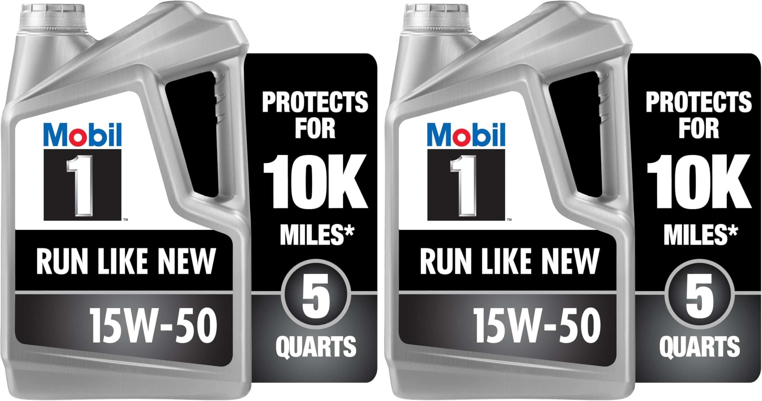 Mobil 1 Advanced Full Synthetic Motor Oil 15W-50, 5 Quart (Pack of 2)