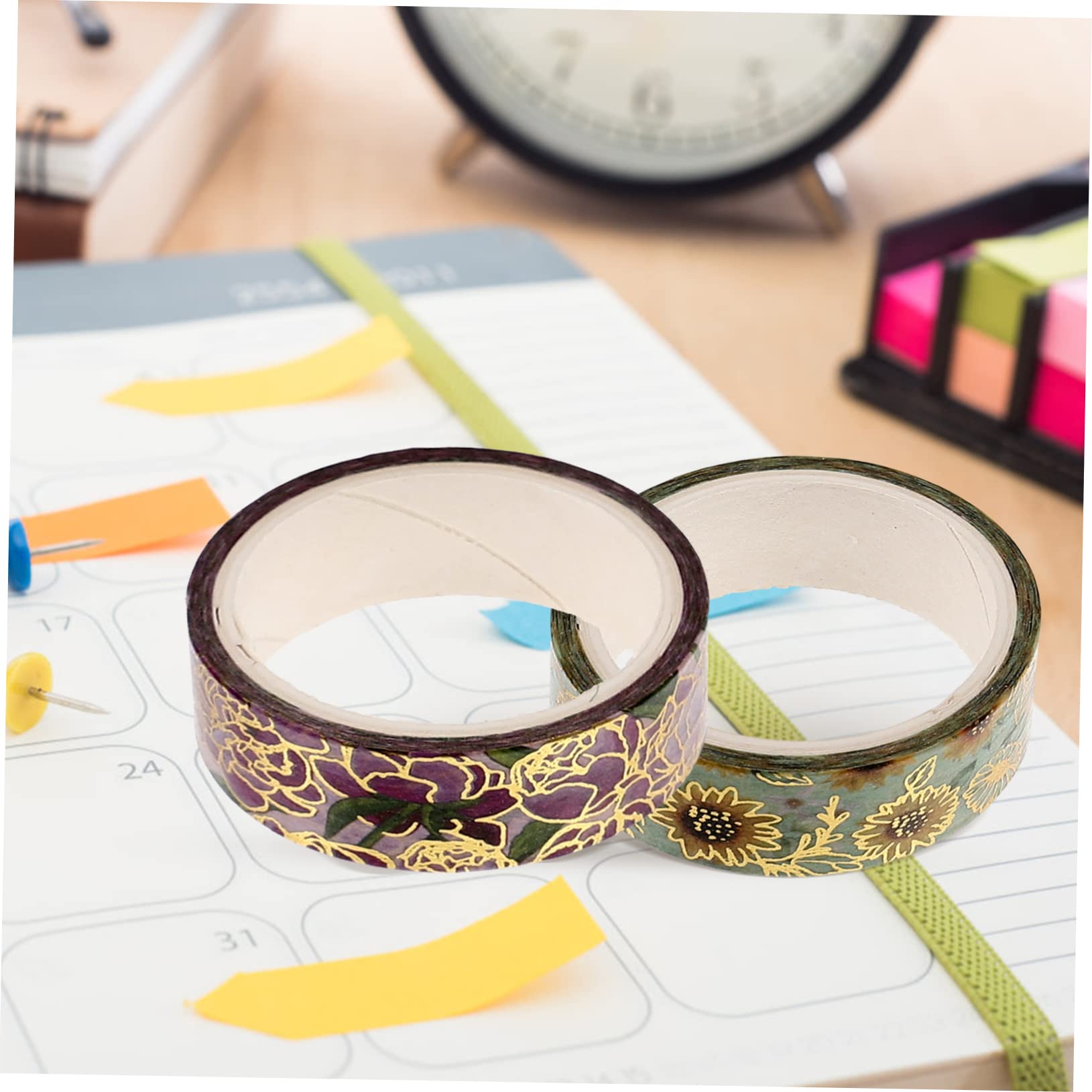 STOBOK 54rollen Washi Tape Mit Goldprägung Und Blumenmuster Dekorative Klebebänder Für Scrapbooking Tagebuch Und Kreative Bastelprojekte Vielseitige Verwendungsmöglichkeiten