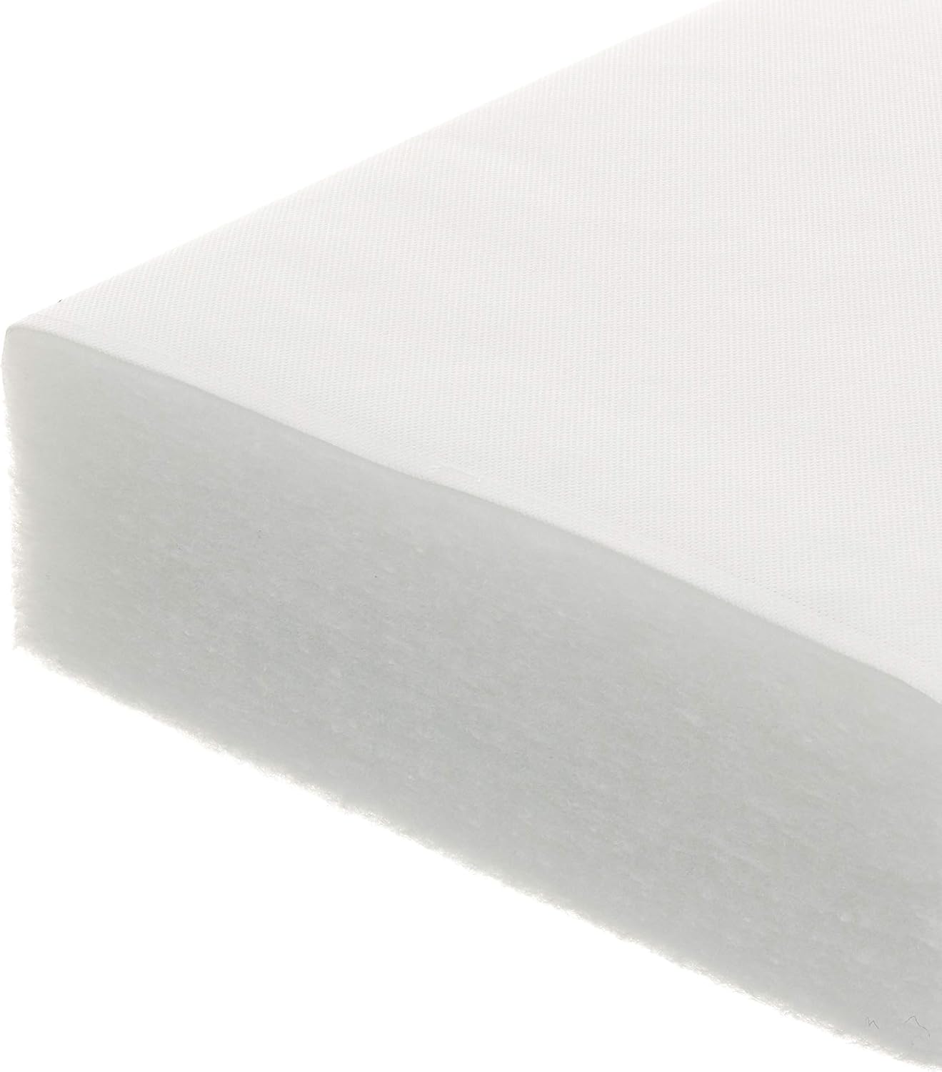 Obaby fibre cot bed mattress with white polyester cover, 140x70cm