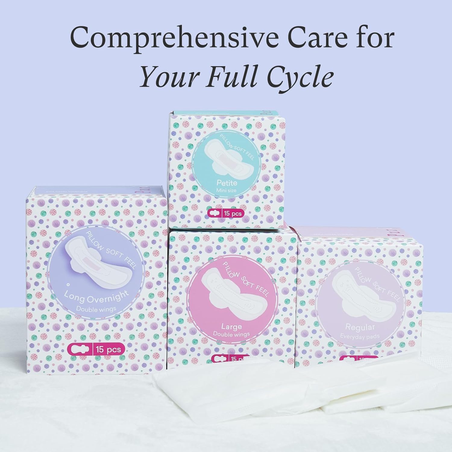 PurComfy Almohadillas para adolescentes con alas para adolescentes, toallas sanitarias de algodón orgánico para adolescentes de 9 a 14 años, tamaño largo durante la noche, 90 unidades