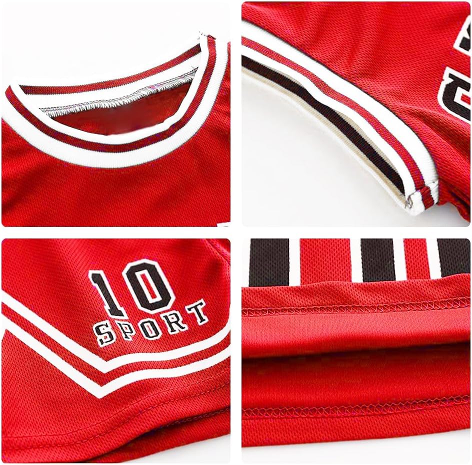 Toddler Baby Boys Basketball Jersey Outfit Toddler Kids Sports Shorts Set Summer Clothes - Image 3