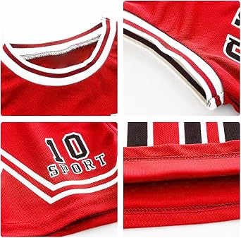 Toddler Kids Sports Shorts Set Baby Boys Girls Basketball Jersey Outfit Tracksuit Tank Top Mesh Track Shorts