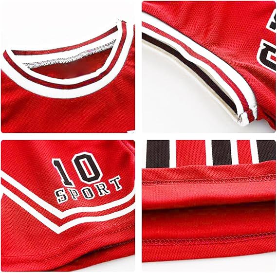 Toddler Kids Sports Shorts Set Baby Boys Girls Basketball Jersey Outfit Tracksuit Tank Top Mesh Track Shorts