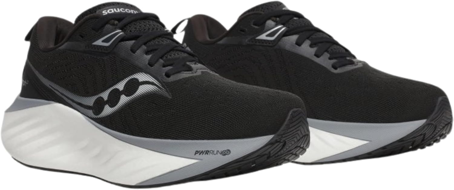 Saucony Women's Triumph 22 Sneaker, Black/White, 8.5 - Image 6