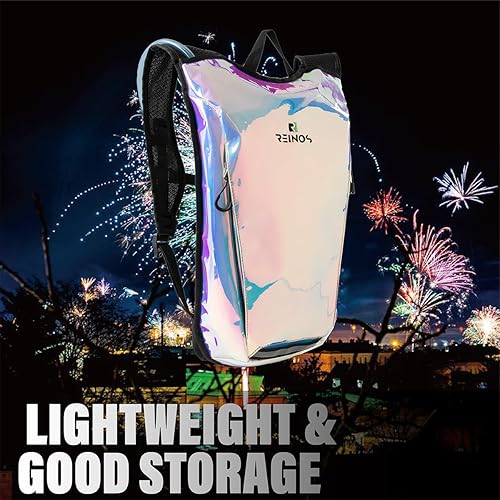 Miniatura 6 de Hydration Backpack Pack with 2L Water Bladder Rave Essentials Lightweight Bag for Hiking, Running Vest, Music Festival for Men Women (Flash)