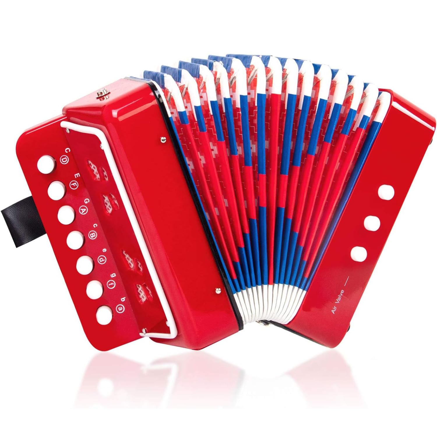Acordeon，Acordeon Instrumento Musical，Acordeón Infantil de 7 Teclas y 3 Bajos，Con Correas Ajustables，negro，Adecuado Para Niños，Estudiantes，adultos Principiantes，Se Puede Utilizar Como Regalos