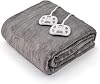 Electric Heated Blankets, Electric Throw, Soft Fleece Blanket, Dual Control Fast Heating Pad with 10 Heat Settings, 10 Hours Auto Off Machine Washable King Size 100 x 90 Inch