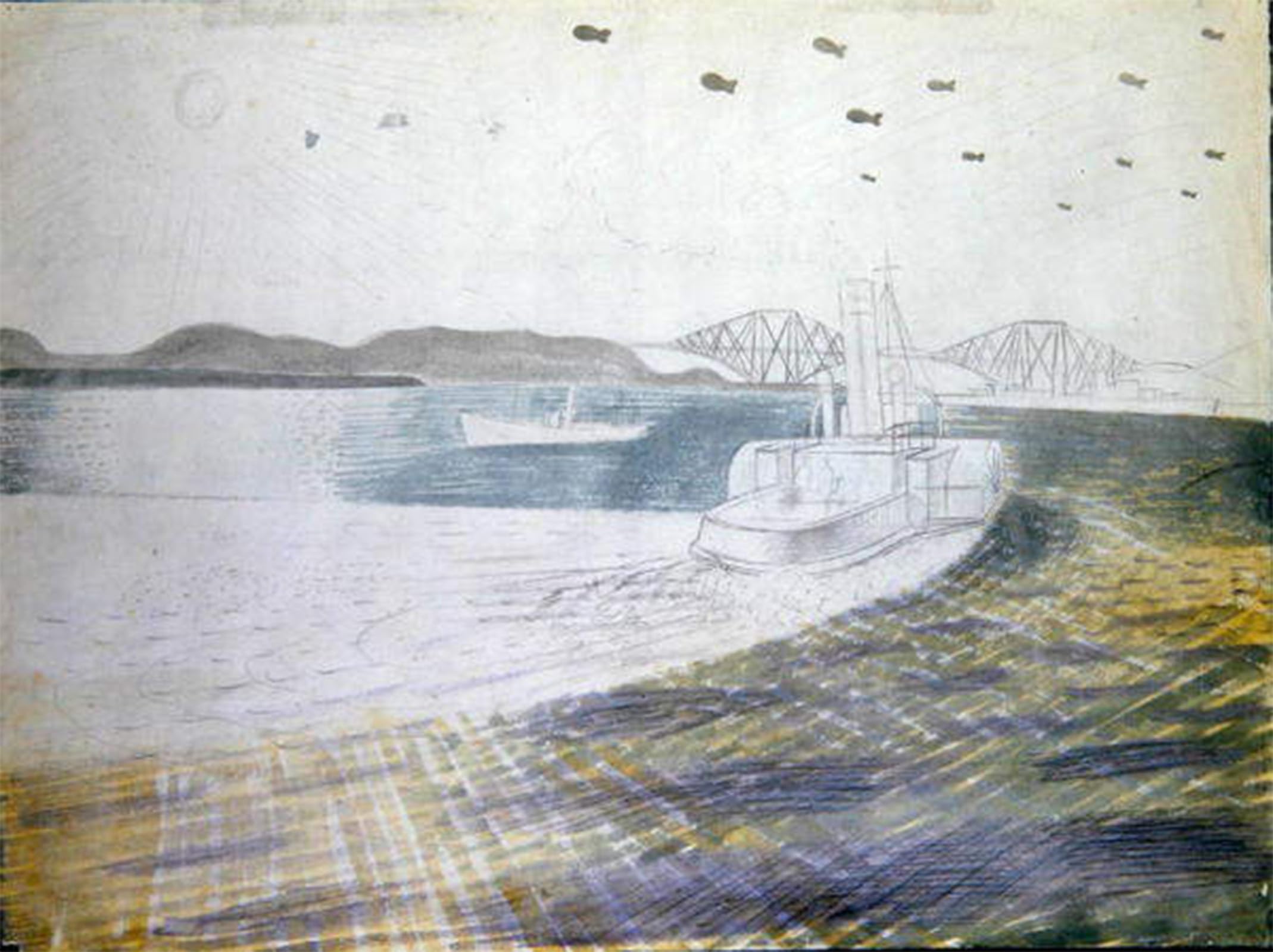 SERENDIPITP Aesthetic Poster Photo Wall Print Retro Picture Firth of Forth by Eric Ravilious Modern Wall Artwork for Home Decor 60x90cm