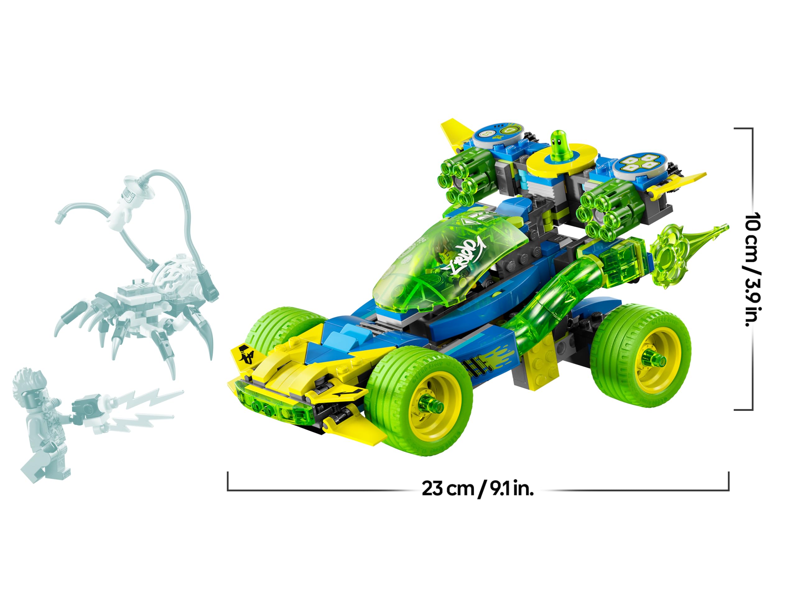 LEGO DREAMZzz Mateo y Z-Blob Coche de Carreras y Moto 2 en 1 de Juguete para Niños y Niñas de 8 Años o Más, Minifiguras y Araña para el Juego de Roles, Regalo Infantil de Cumpleaños 71491