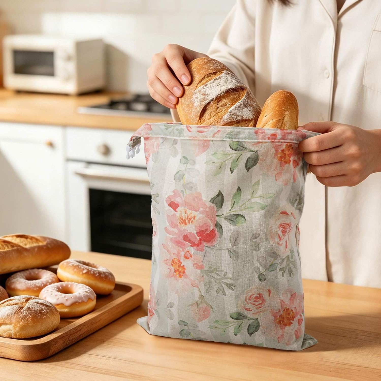 Beeswax Bread Bag, Beeswax Bread Bags For Sourdough, 2 Pack image 3