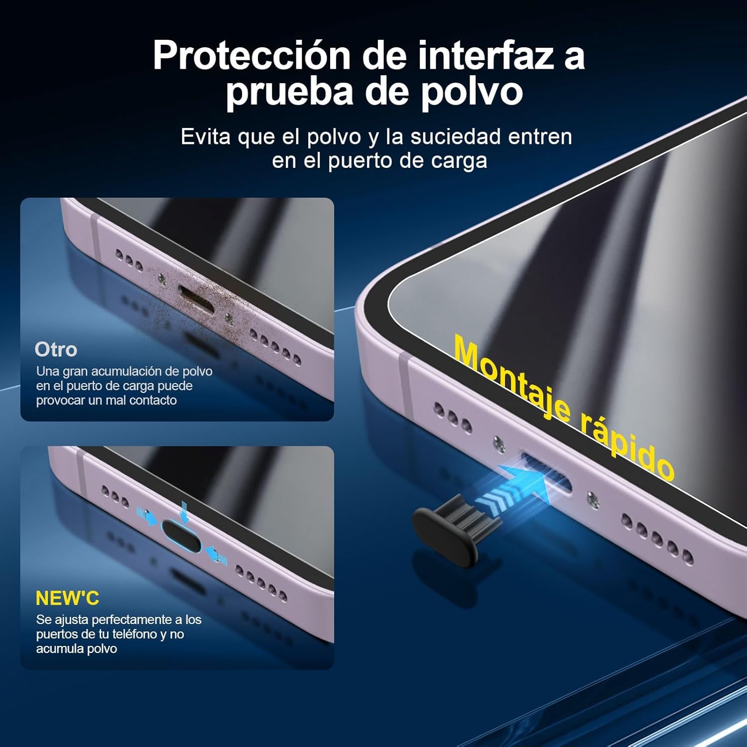 NEW'C 3x Privacy for iPhone 14 Screen Protector (6.1 inches)+ 3x Camera Lens Protector, Sensor Protection, Case Friendly Tempered Glass Film +Dust Plug - Enhanced Privacy Angle of 28 Degrees - Image 7