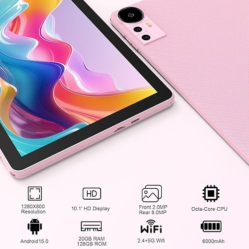 Miniatura 3 de Tablet Android 13 de 10 pulgadas, 2024 más reciente 12 GB de RAM+128 GB ROM1 TB tabletas expandibles PC, tabletas 2 en 1 con teclado, pantalla HD de