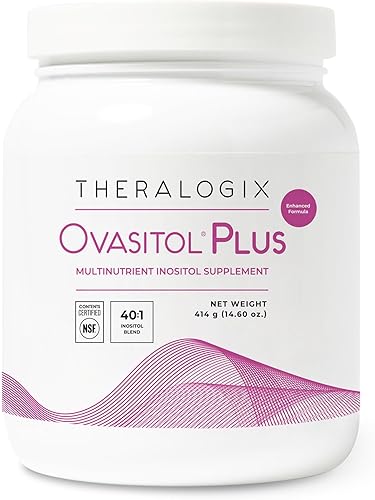 Theralogix Ovasitol Plus Canister Suplemento Metabólico para la Salud - Myo-Inositol y D-Chiro Inositol+Picolinato de Cromo+Alfa-lactalbúmina y