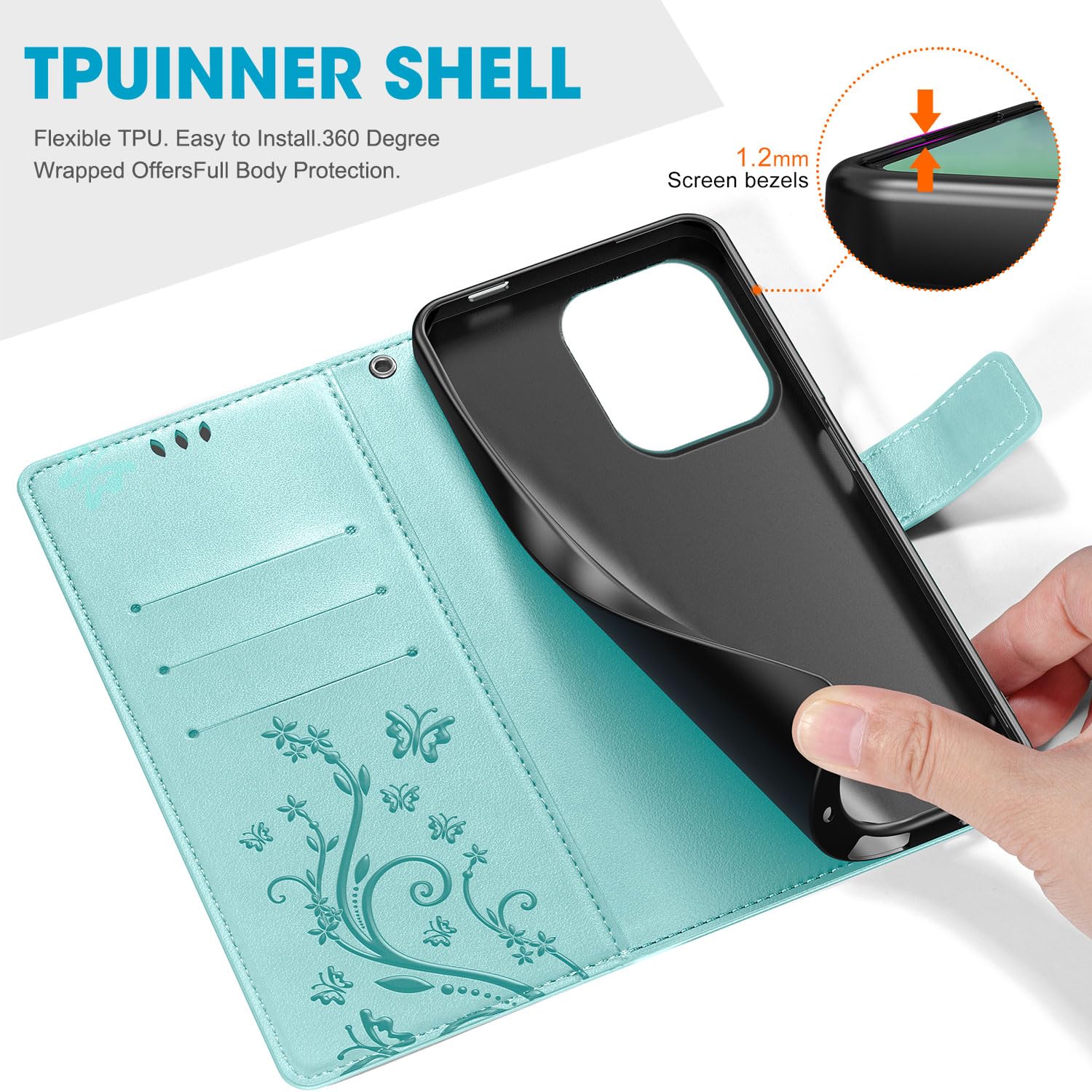 Étui Rabat Pour Honor 400 Smart – Cuir PU, 3 Fentes Cartes, Stand Intégré, Fermeture Magnétique, Avec Verre Trempé Et Protection Caméra Inclus