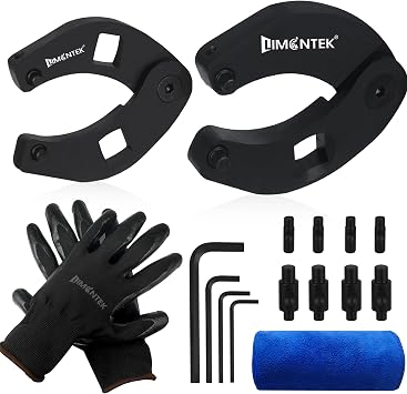 Gland Nut Wrench, Hydraulic Cylinder Spanner Wrench Adjustable of 2 with Pins & Allen Wrenches for Farm & Construction Equipment