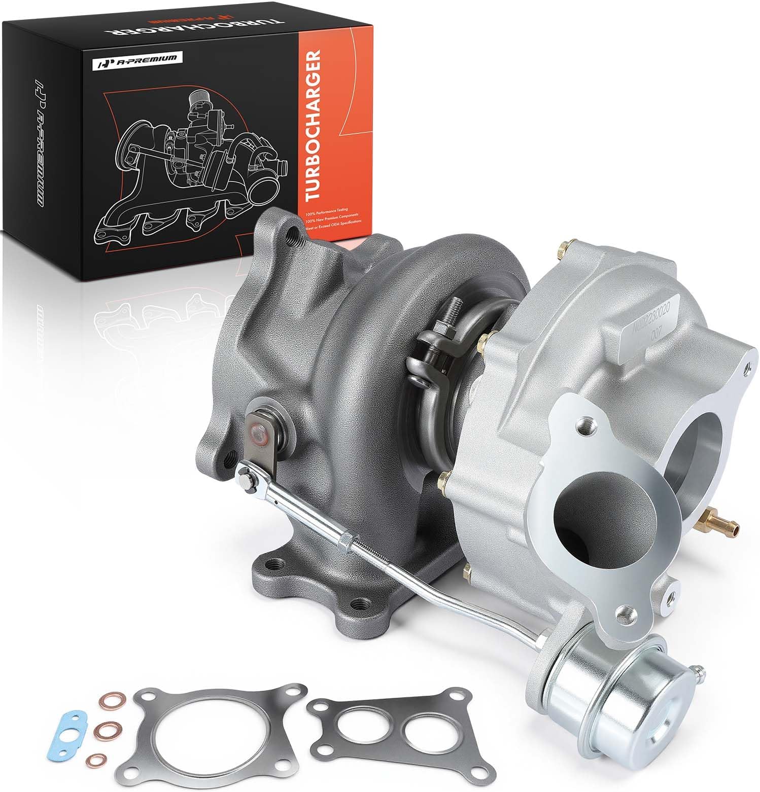 A-Premium Complete Turbo Turbocharger Kit, with Gasket, Compatible with Subaru Forester 2014-2018, WRX 2015-2020, 2.0L Replace# 814306-0007