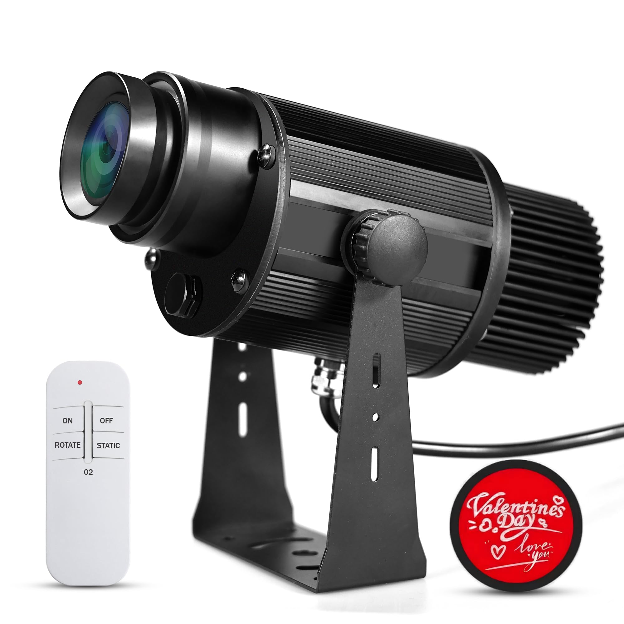 Photo 1 of 50W LED Gobo Logo Projector Light with 6 Slides – Includes Welcome, Valentine’s, Halloween, Easter, Thanksgiving & Christmas Lens?Rotating/Static Projection, ideal for Storefronts, Cafés & Restaurants