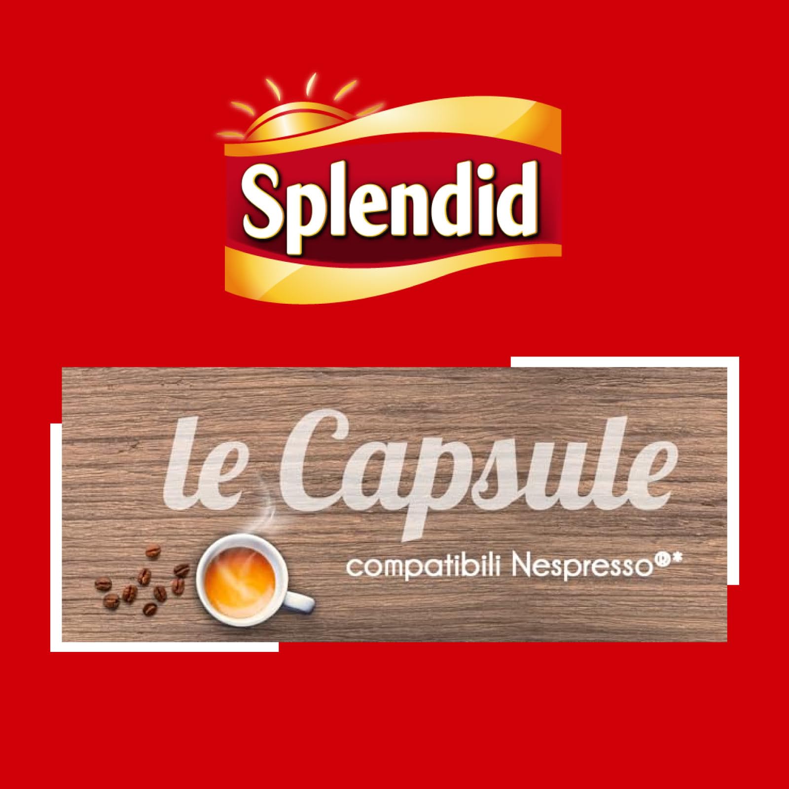 Splendid Caffè Espresso Classico - Cápsulas de aluminio de intensidad 10 granos arábicos, resistentes, con notas afrutadas, compatible con máquinas Nespresso, 250 cápsulas