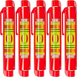 Line Level Tool, Firecore 5PCS String Line Level, 3 Inch Small Bubble Levels Spirit Leveler Pocket Leveling Tool for Hanging Mason Line String Picture Garden Bed Fence