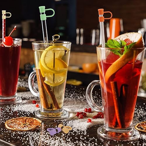 Miniatura 6 de 24 fundas de silicona para popotes, tapas reutilizables para popotes de 0.315 a 0.315 pulgadas, 12 colores