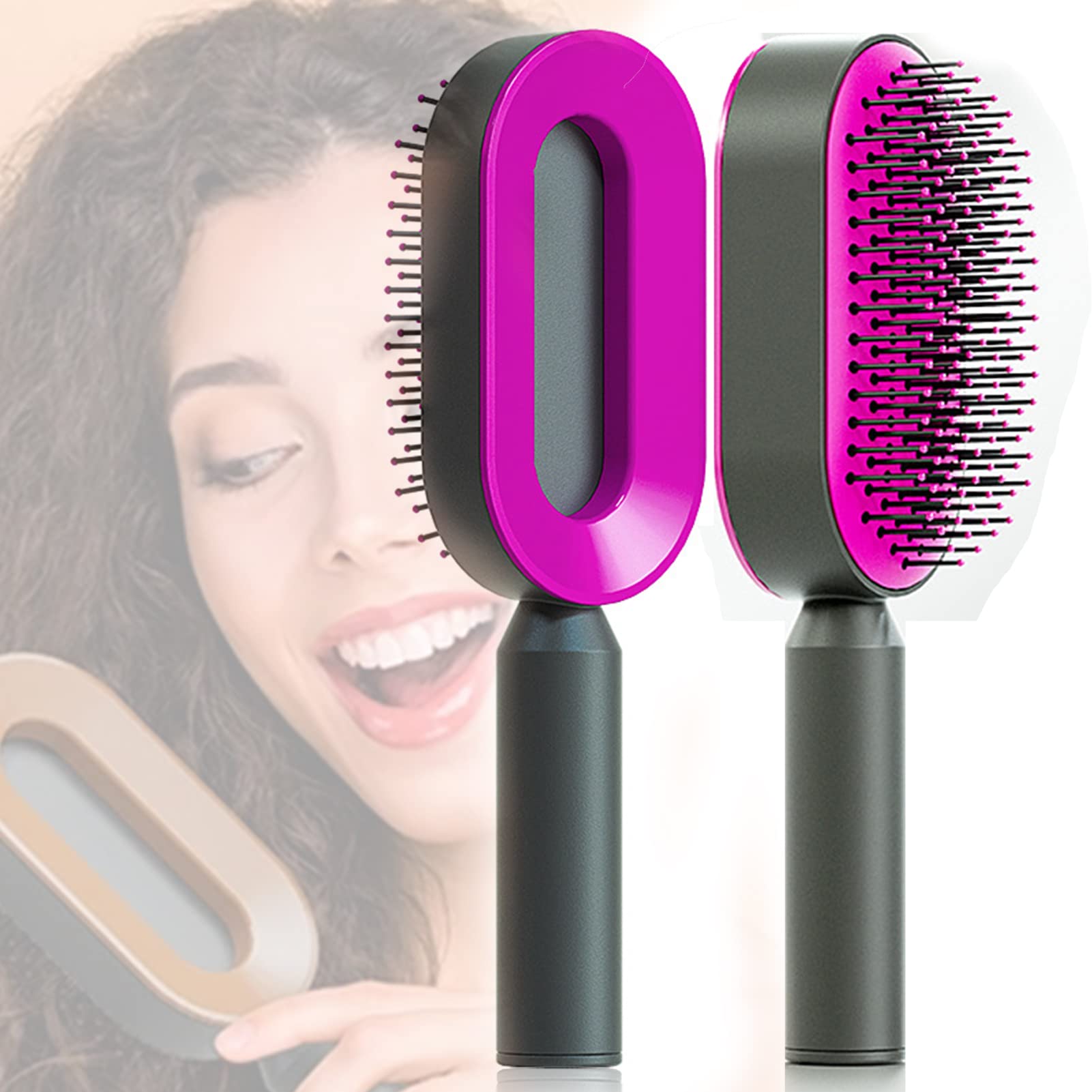 Buy 2023 Self Cleaning Hair Brush Onekey Cleaning Hair Loss 3D Air
