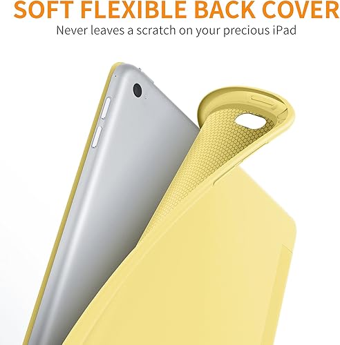 Miniatura 23 de DTTO Funda para iPad Mini de 5ª generación y iPad Mini 4, ultra delgada y ligera, con cubierta trasera de TPU suave, apagado y encendido automático