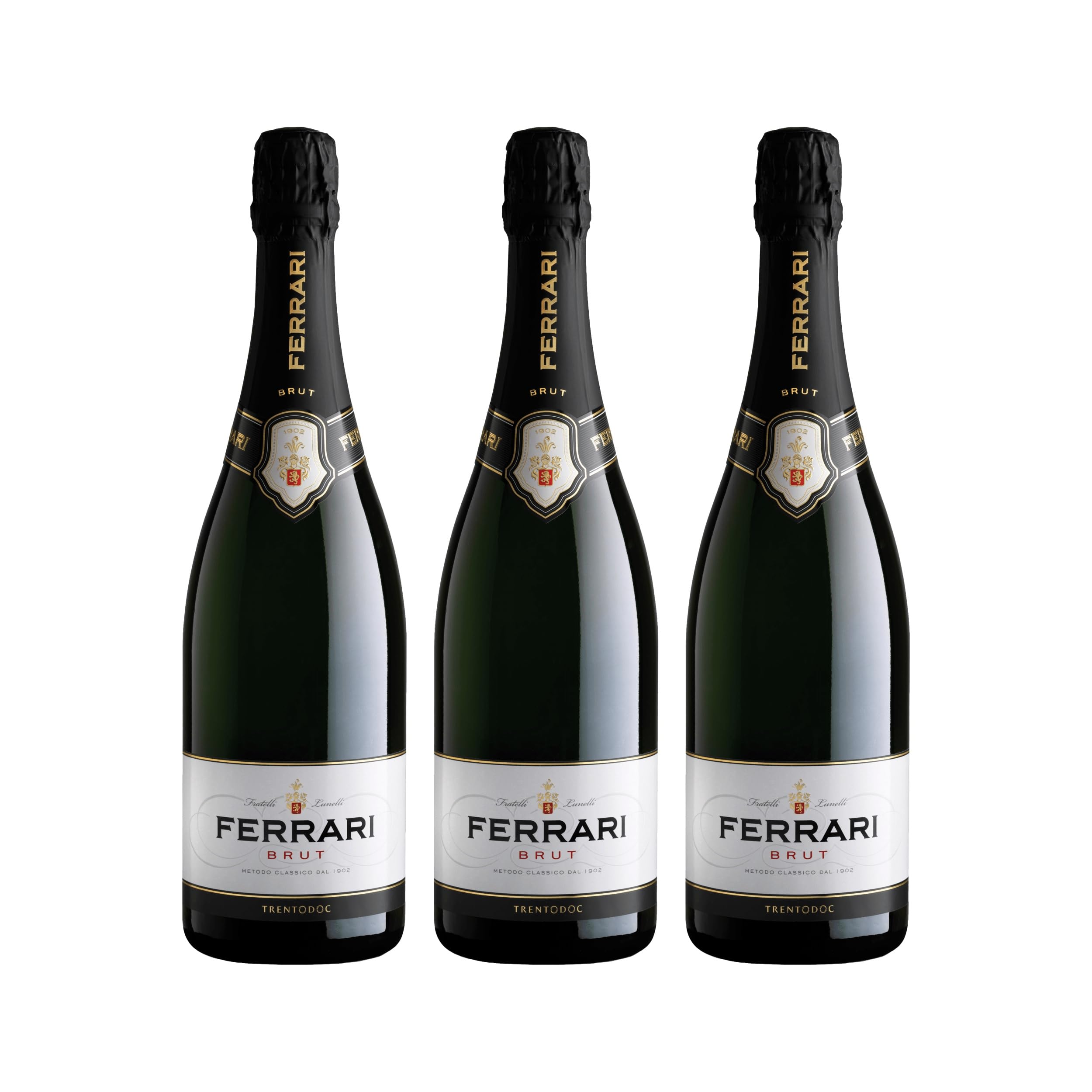 Ferrari Brut Trentodoc mild Weisswein Italien inkl. Feinwert E-book (3 x 0.75 l)