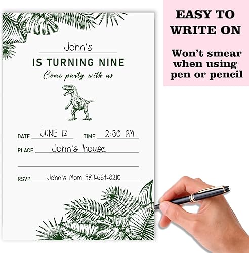 Miniatura 7 de Tarjetas de invitación para fiesta de cumpleaños, celebración de fiesta de pistolas de agua, suministros de fiesta, recuerdos, 20 tarjetas con 20