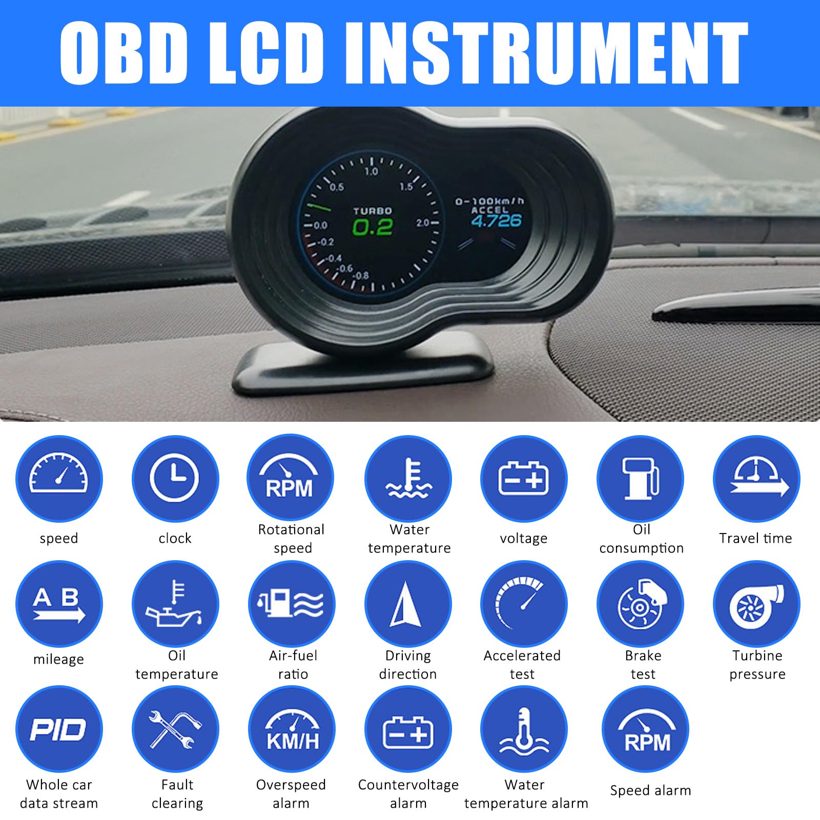 Los sistemas avanzados de pantalla LCD HUD muestran información de conducción, instalación rápida, dispositivo LCD HUD para viajeros diarios, fácil de instalar