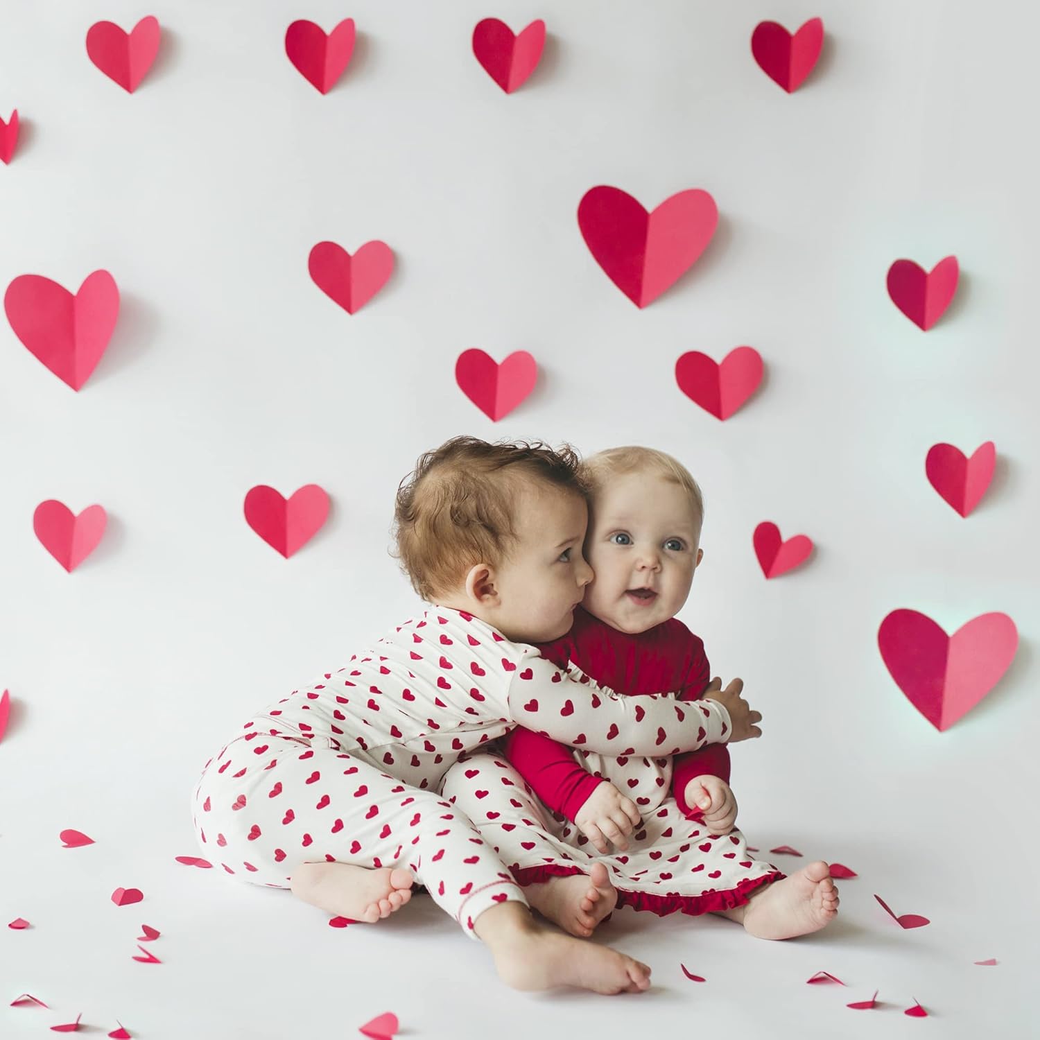 KicKee Pants Full of Hearts Valentine’s Day Swing Dress for Girls, Long Sleeves, Super Soft Baby and Kid Clothes